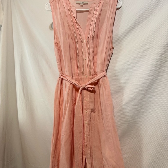 LOFT Soft Pink Dress - Picture 2 of 3